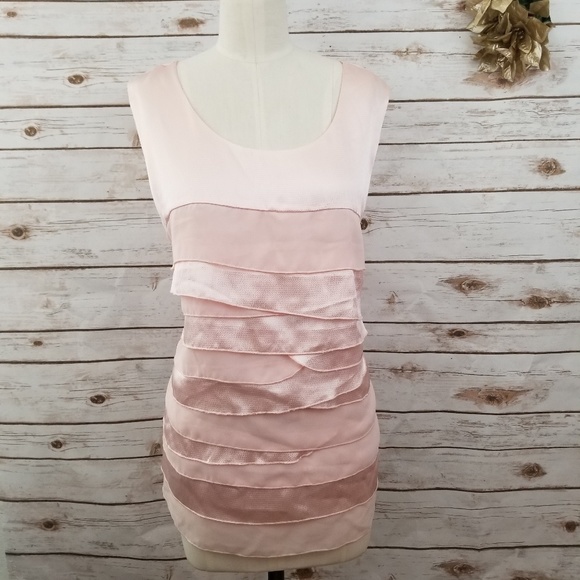 Nue Options Tops - ⬇️⬇$35 Nue Option Pink Ruffle Sleeveless Blouse XL